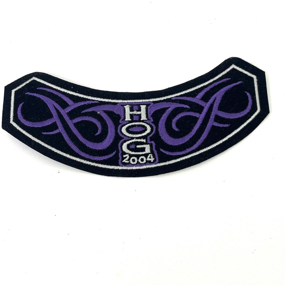 2004 Harley Owner's Group HOG / H.O.G.‎ Rocker Patch, Purple Black 6" x 2"